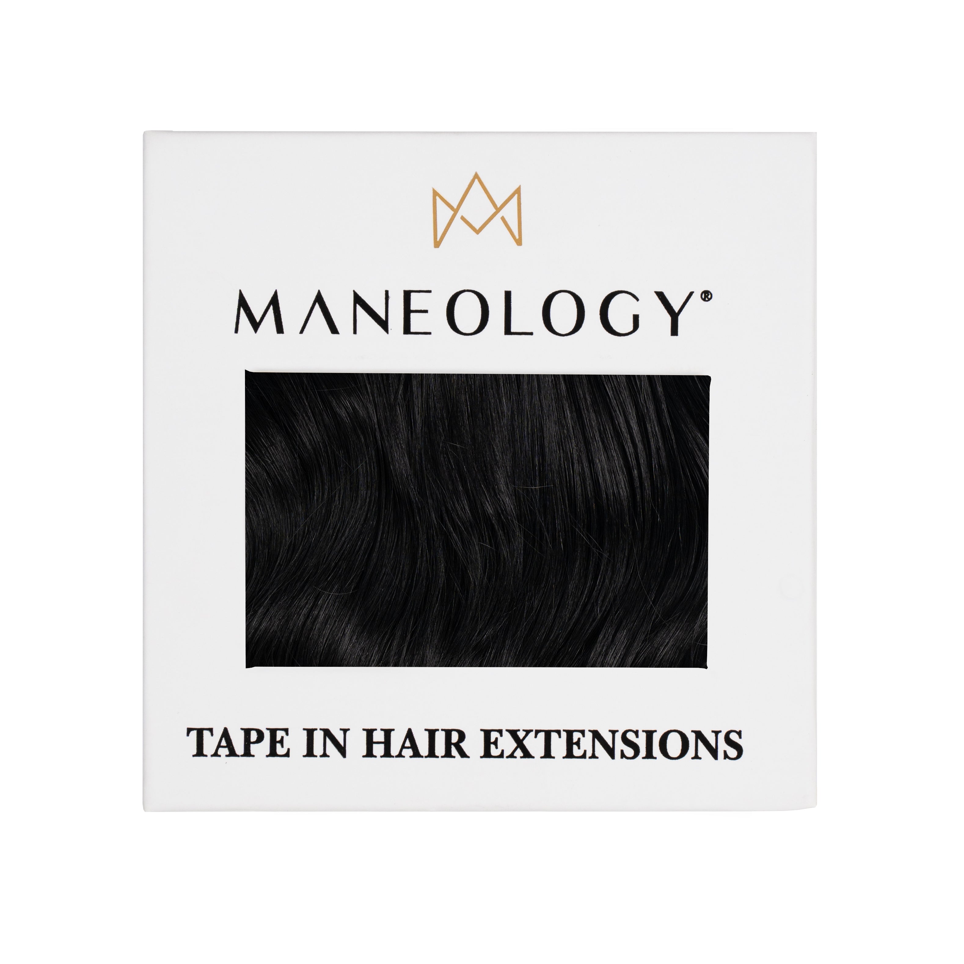 Seamless Tape in Hair Extensions Black - Maneology Hair Extensions