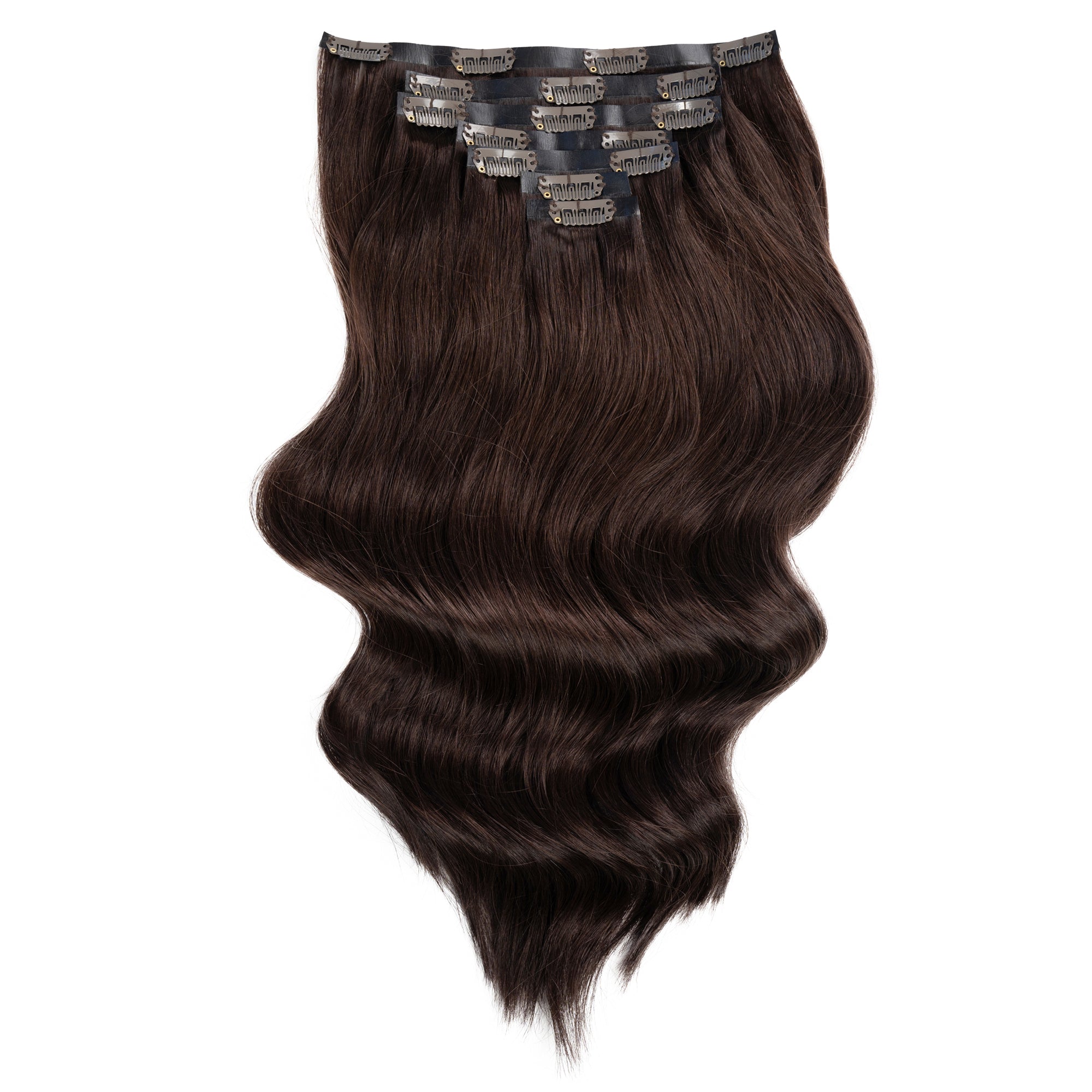 Duchess Elegant Clip-in Hair Extensions 14" Colour 2 Dark Brown - Maneology Hair Extensions