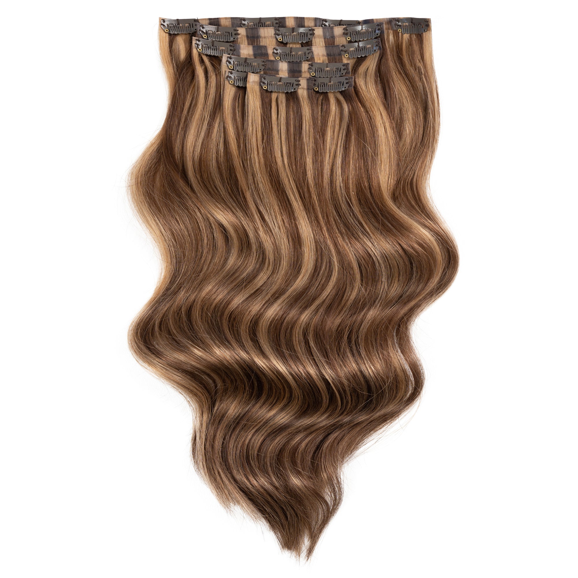 Duchess Elegant Clip-in Hair Extensions 14" Colour P6 27 Brown & Caramel - Maneology Hair Extensions